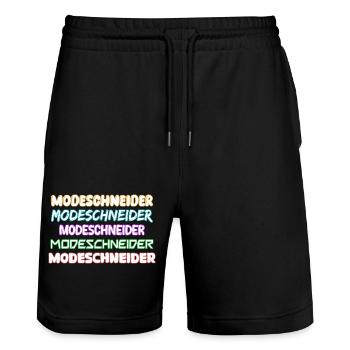 Job Fashion Tailor - Stanley/Stella Trainer Unisex Organic Jogging Shorts - black - Front - Nik (191cm) & Marisol (170cm)