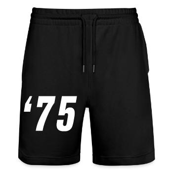 1975 - Stanley/Stella Unisex Bio Joggingshorts Trainer  - Schwarz - Vorne - Nik (191cm) & Marisol (170cm)