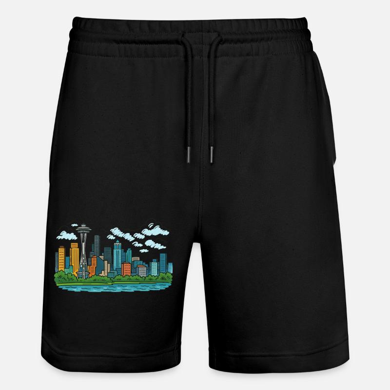 Ville de Seattle - Short de jogging bio TRAINER Stanley/Stella unisexe - noir