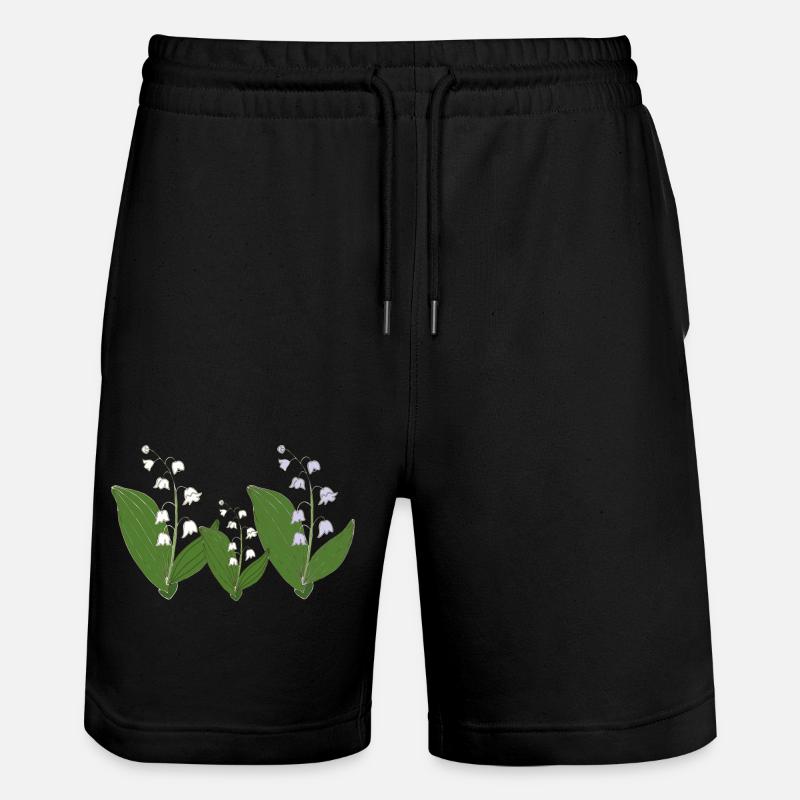 maigloeckchen dreierpack - Stanley/Stella Unisex Bio Joggingshorts Trainer  - Schwarz