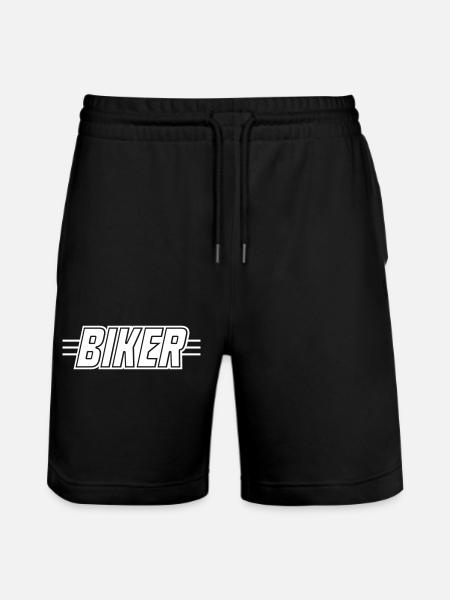 Biker lettering - Stanley/Stella Trainer Unisex Organic Jogging Shorts - black