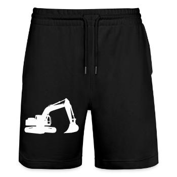 bagger - Stanley/Stella Unisex Bio Joggingshorts Trainer  - Schwarz - Vorne - Nik (191cm) & Marisol (170cm)