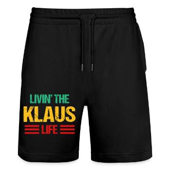 Klaus - Stanley/Stella Unisex Bio Joggingshorts Trainer  - Schwarz - Vorne - Nik (191cm) & Marisol (170cm)