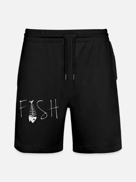Fish - Stanley/Stella Trainer Unisex Organic Jogging Shorts - black