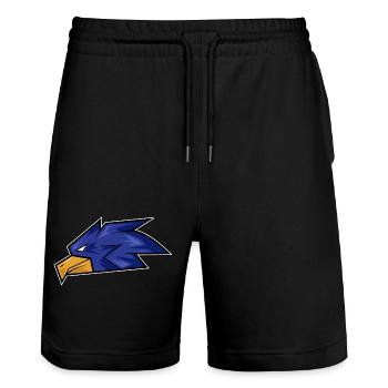 Hawk Signet Gesicht Geschenk Bussard Jäger - Stanley/Stella Unisex Bio Joggingshorts Trainer  - Schwarz - Vorne - Nik (191cm) & Marisol (170cm)