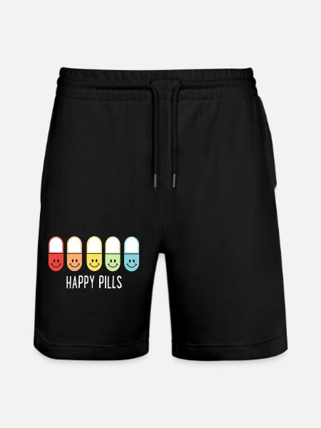 Happy Pills - Stanley/Stella Trainer Unisex Organic Jogging Shorts - black