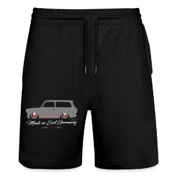  601 Kombi Low DDR - Stanley/Stella Unisex Bio Joggingshorts Trainer  - Schwarz - Vorne - Nik (191cm) & Marisol (170cm)