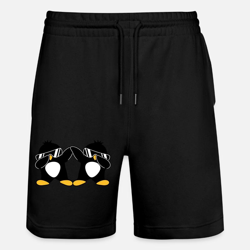2 Pingouins Dab - Short de jogging bio TRAINER Stanley/Stella unisexe - noir