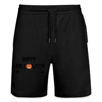 Happy Halloween - Stanley/Stella Unisex Bio Joggingshorts Trainer  - Schwarz - Vorne - Nik (191cm) & Marisol (170cm)