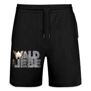 wald 56 - Stanley/Stella Unisex Bio Joggingshorts Trainer  - Schwarz - Vorne - Nik (191cm) & Marisol (170cm)