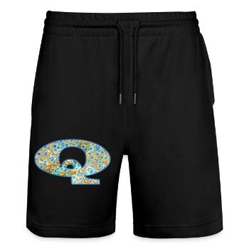 q e 243 - Stanley/Stella Unisex Bio Joggingshorts Trainer  - Schwarz - Vorne - Nik (191cm) & Marisol (170cm)
