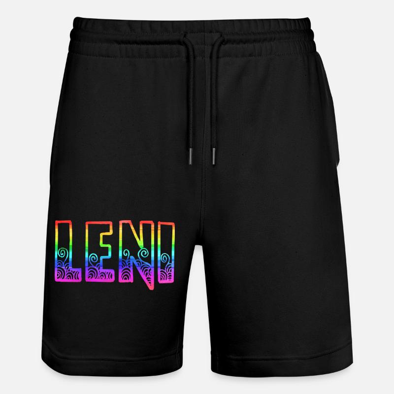 leni rs regenbogen - Stanley/Stella Unisex Bio Joggingshorts Trainer  - Schwarz