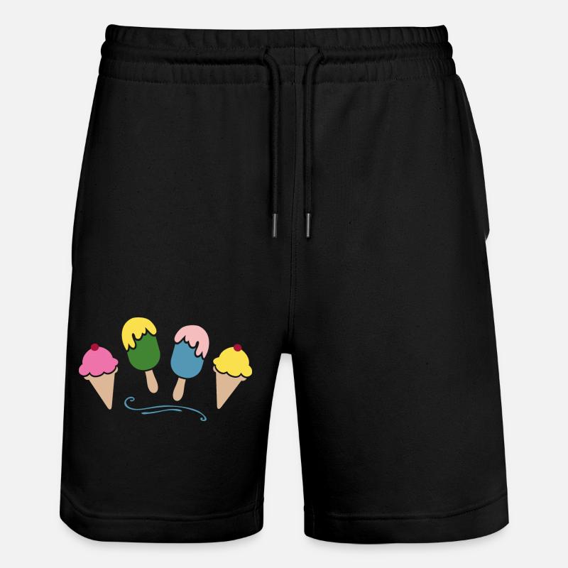Ice Cream - Stanley/Stella Unisex Bio Joggingshorts Trainer  - Schwarz
