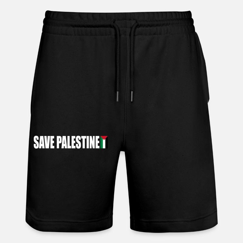 Save palestine - Stanley/Stella Unisex Bio Joggingshorts Trainer  - Schwarz