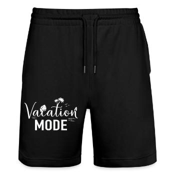 vacation mode - Stanley/Stella Unisex Bio Joggingshorts Trainer  - Schwarz - Vorne - Nik (191cm) & Marisol (170cm)