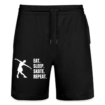 Figure Skating Ice Skating Figure Skating Figure Skating - Stanley/Stella Trainer Unisex Organic Jogging Shorts - black - Front - Nik (191cm) & Marisol (170cm)