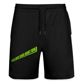 Both Teams Have Fun - Stanley/Stella Unisex Bio Joggingshorts Trainer  - Schwarz - Vorne - Nik (191cm) & Marisol (170cm)
