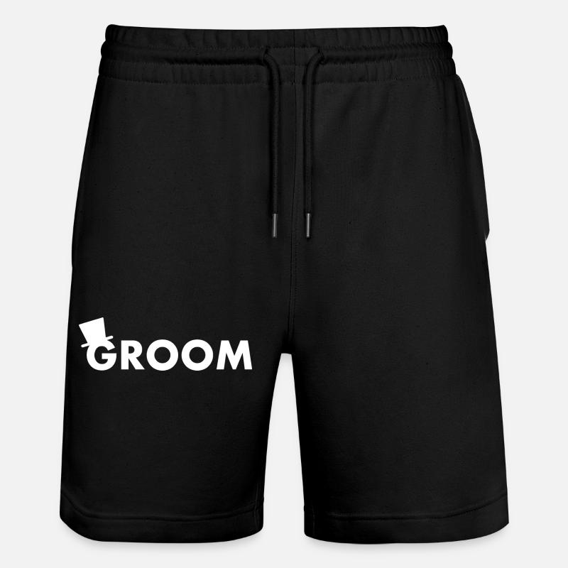 Groom - Stanley/Stella Unisex Bio Joggingshorts Trainer  - Schwarz