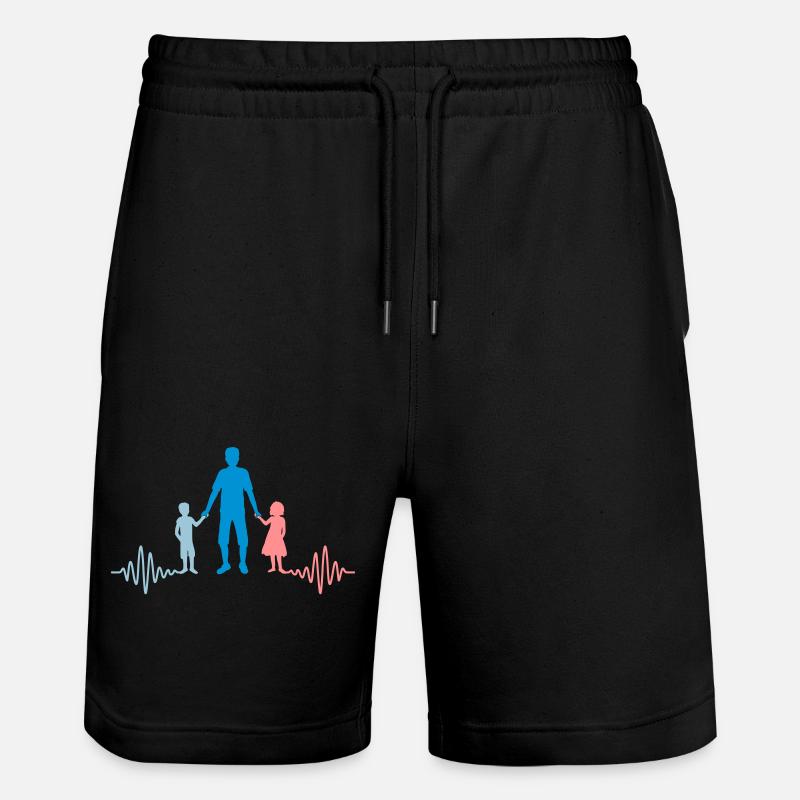 Pulse 2 Enfants Papa - Short de jogging bio TRAINER Stanley/Stella unisexe - noir