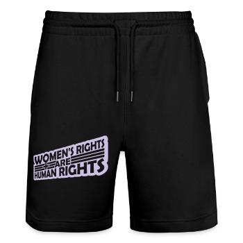 womens rights Feminist Zitat - Stanley/Stella Unisex Bio Joggingshorts Trainer  - Schwarz - Vorne - Nik (191cm) & Marisol (170cm)