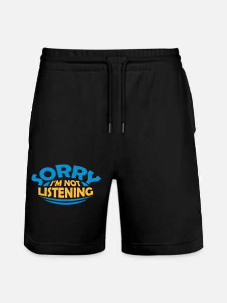 désolé de ne pas écouter - Short de jogging bio TRAINER Stanley/Stella unisexe - noir