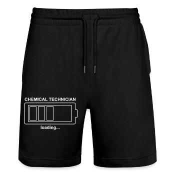 Technicien de laboratoire chimique Chimiste Professeur de chimie Chimiste - Short de jogging bio TRAINER Stanley/Stella unisexe - noir - Devant - Nik (191cm) & Marisol (170cm)
