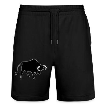 Taureau - Short de jogging bio TRAINER Stanley/Stella unisexe - noir - Devant - Nik (191cm) & Marisol (170cm)