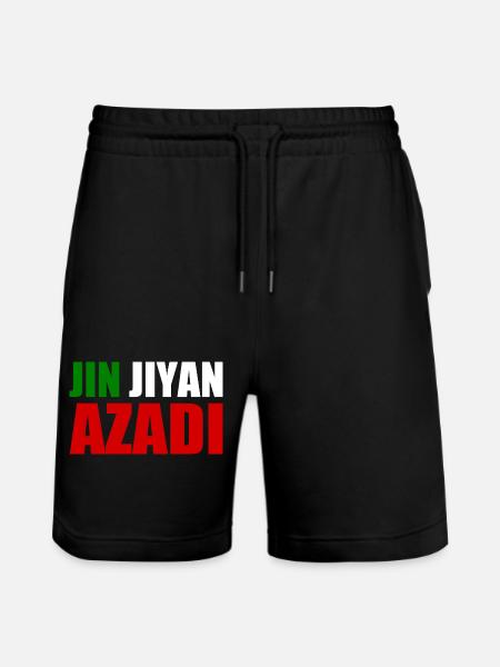 jin jiyan azadi - Stanley/Stella Trainer Unisex Organic Jogging Shorts - black