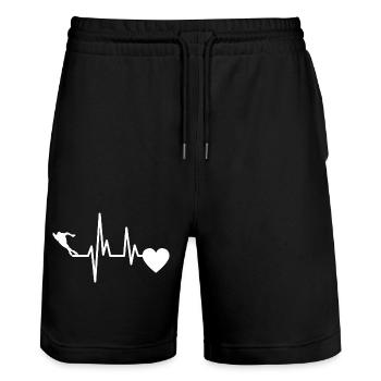 Figure skating Ice skating Figure skating - Stanley/Stella Trainer Unisex Organic Jogging Shorts - black - Front - Nik (191cm) & Marisol (170cm)