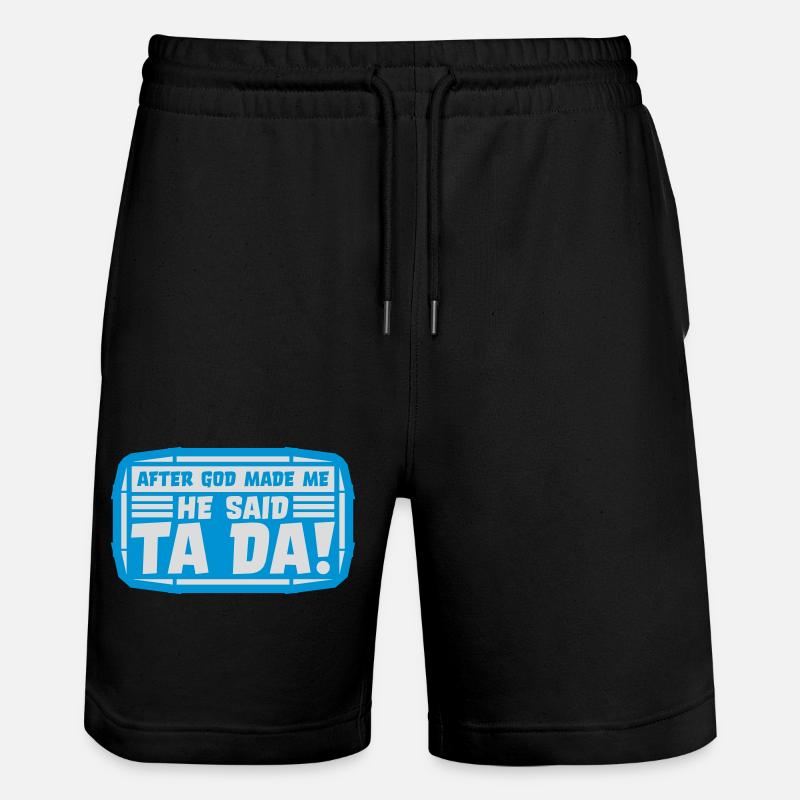 after god made me - Stanley/Stella Unisex Bio Joggingshorts Trainer  - Schwarz