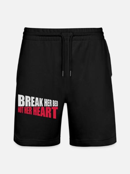 break her bed quote - Stanley/Stella Trainer Unisex Organic Jogging Shorts - black
