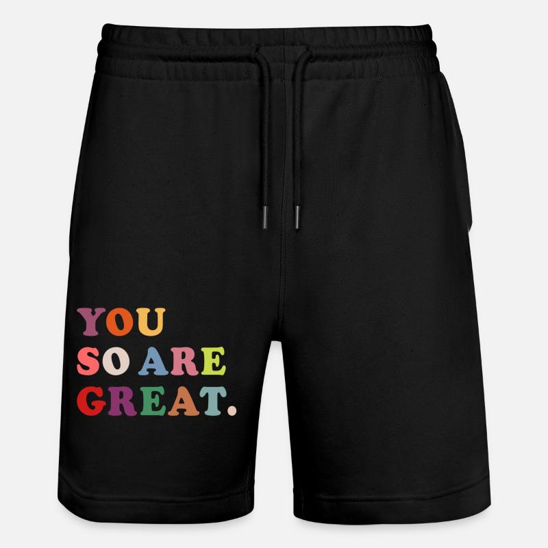 Tu es si génial - Short de jogging bio TRAINER Stanley/Stella unisexe - noir