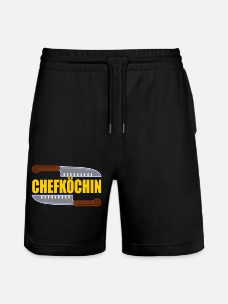 Chefköchin - Stanley/Stella Unisex Bio Joggingshorts Trainer - Schwarz