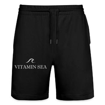 Surfing Surfboard Surfer Wassersport - Stanley/Stella Unisex Bio Joggingshorts Trainer  - Schwarz - Vorne - Nik (191cm) & Marisol (170cm)