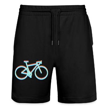 Gravel Bike Vélo de route Bike Glitch - Short de jogging bio TRAINER Stanley/Stella unisexe - noir - Devant - Nik (191cm) & Marisol (170cm)