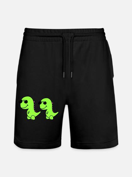 Cool Dinos - Stanley/Stella Trainer Unisex Organic Jogging Shorts - black