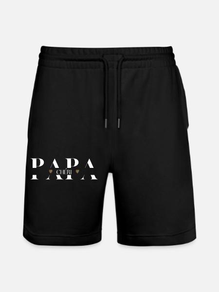 Papa chéri - Short de jogging bio TRAINER Stanley/Stella unisexe - noir