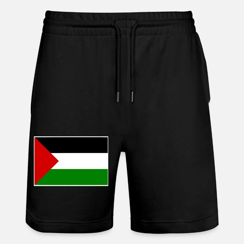 Free palestine - Stanley/Stella Unisex Bio Joggingshorts Trainer  - Schwarz