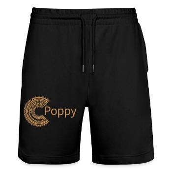 For Poppy - Stanley/Stella Trainer Unisex Organic Jogging Shorts - black - Front - Nik (191cm) & Marisol (170cm)