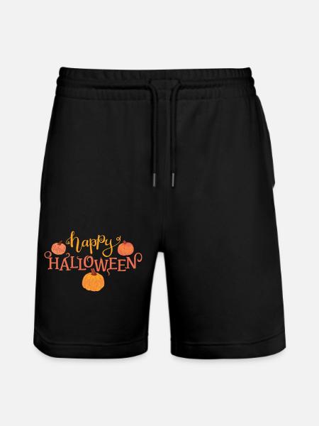 Happy Halloween Pumpkin - Stanley/Stella Trainer Unisex Organic Jogging Shorts - black