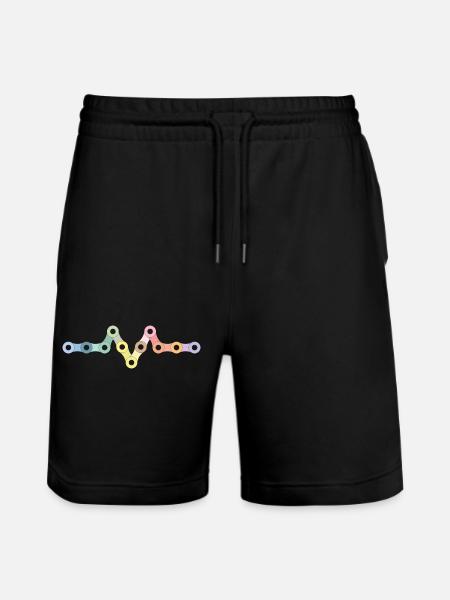 Bicycle chain - Stanley/Stella Trainer Unisex Organic Jogging Shorts - black