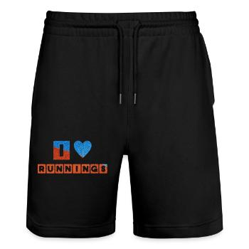 Agility Runnings - Stanley/Stella Unisex Bio Joggingshorts Trainer  - Schwarz - Vorne - Nik (191cm) & Marisol (170cm)
