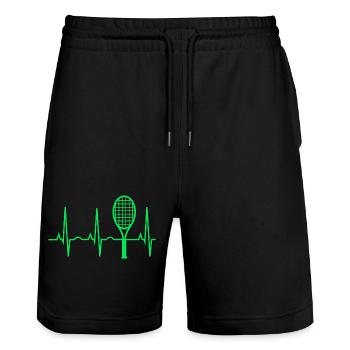 TENNIS JOUEUR JOUEUSE FAN CLUB SPORT - Short de jogging bio TRAINER Stanley/Stella unisexe - noir - Devant - Nik (191cm) & Marisol (170cm)