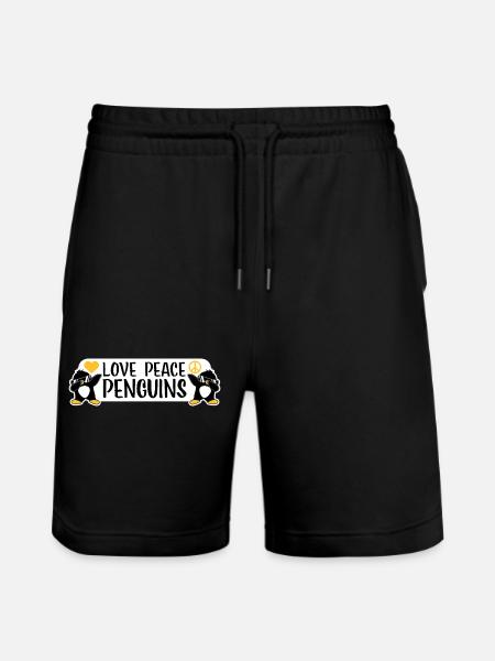 Kärlek Fred Pingviner Rolig Dab Cool Pingvin Dabbing - Ekologiska joggingshorts Trainer unisex från Stanley/Stella - svart