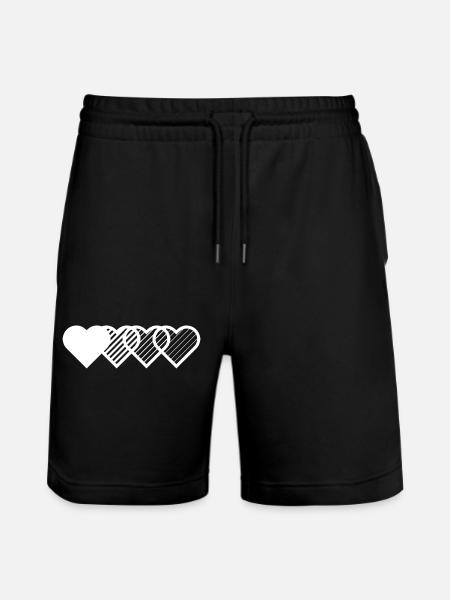 Herzen - Stanley/Stella Unisex Bio Joggingshorts Trainer - Schwarz