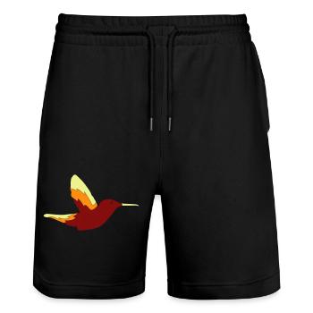 Colibri Oiseau - Short de jogging bio TRAINER Stanley/Stella unisexe - noir - Devant - Nik (191cm) & Marisol (170cm)