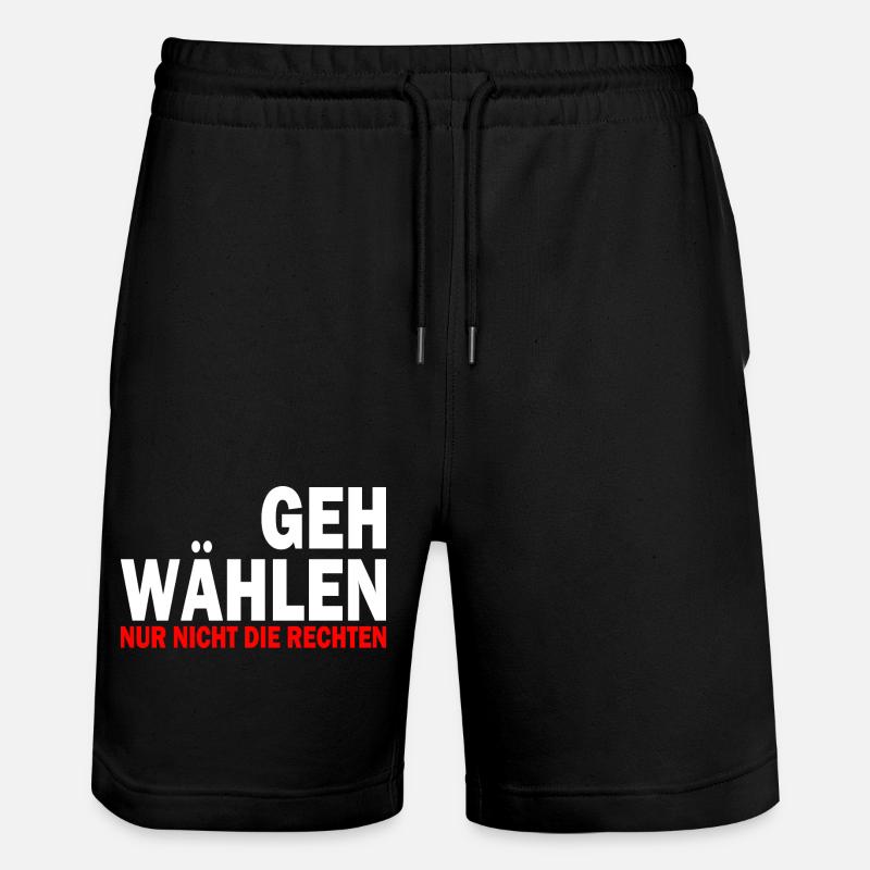 GEH WÄHLEN - Stanley/Stella Unisex Bio Joggingshorts Trainer  - Schwarz