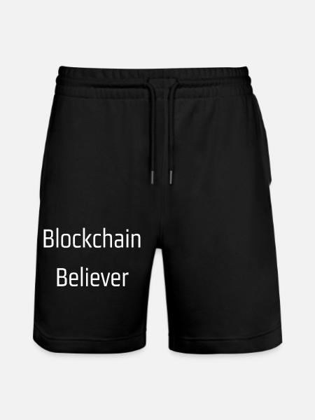 Blockchain believer - Stanley/Stella Trainer Unisex Organic Jogging Shorts - black