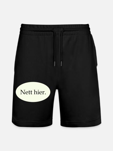 Nice here - Stanley/Stella Trainer Unisex Organic Jogging Shorts - black