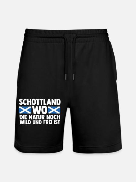 Scots Scottish Scotland - Stanley/Stella Trainer Unisex Organic Jogging Shorts - black